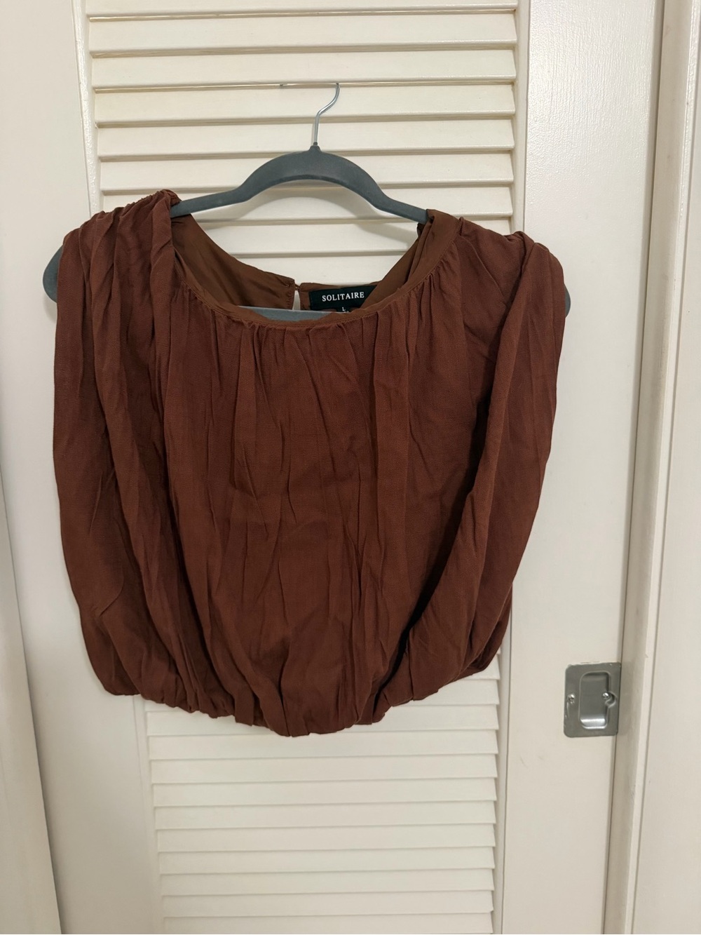 Solitaire Women's Rust Brown Blouse Top